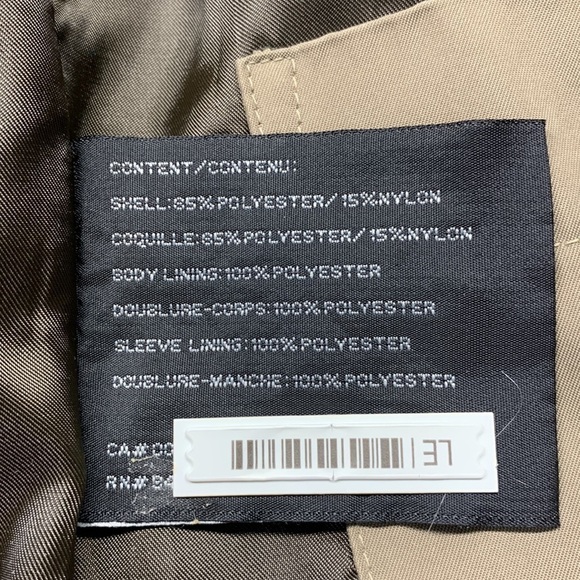 Claiborne Outerwear Mens Microfibre Jacket Small Olive Green - Picture 12 of 16